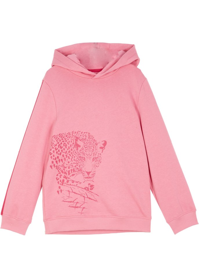 Mädchen Kapuzen-Sweatshirt aus Bio Baumwolle in pink von vorne - bpc bonprix collection