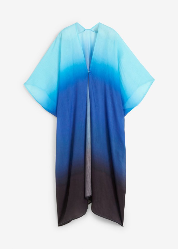 Strand Kaftan-Kleid in blau von vorne - bpc selection