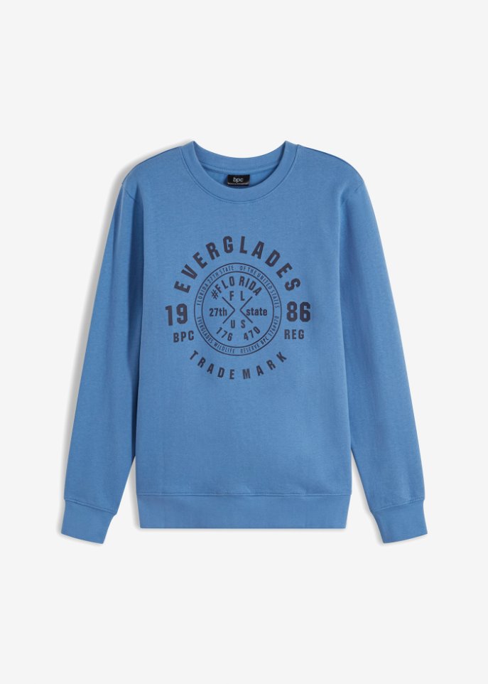 leichtes Sweatshirt  in blau von vorne - bpc bonprix collection