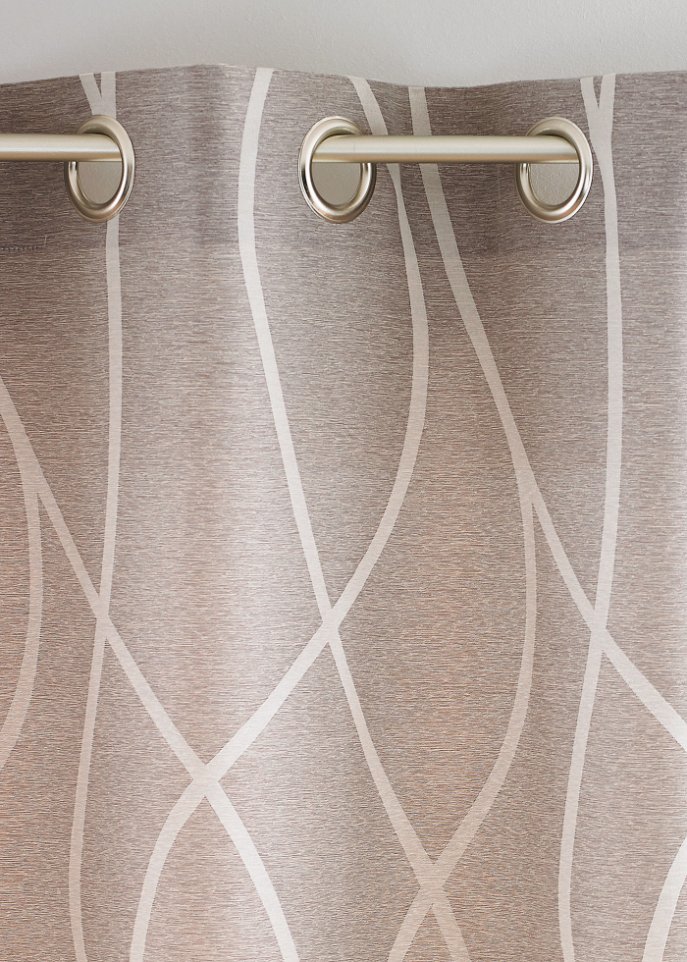 Blickdichter Vorhang mit moderner Jacquard-Musterung | bonprix | Fertiggardinen