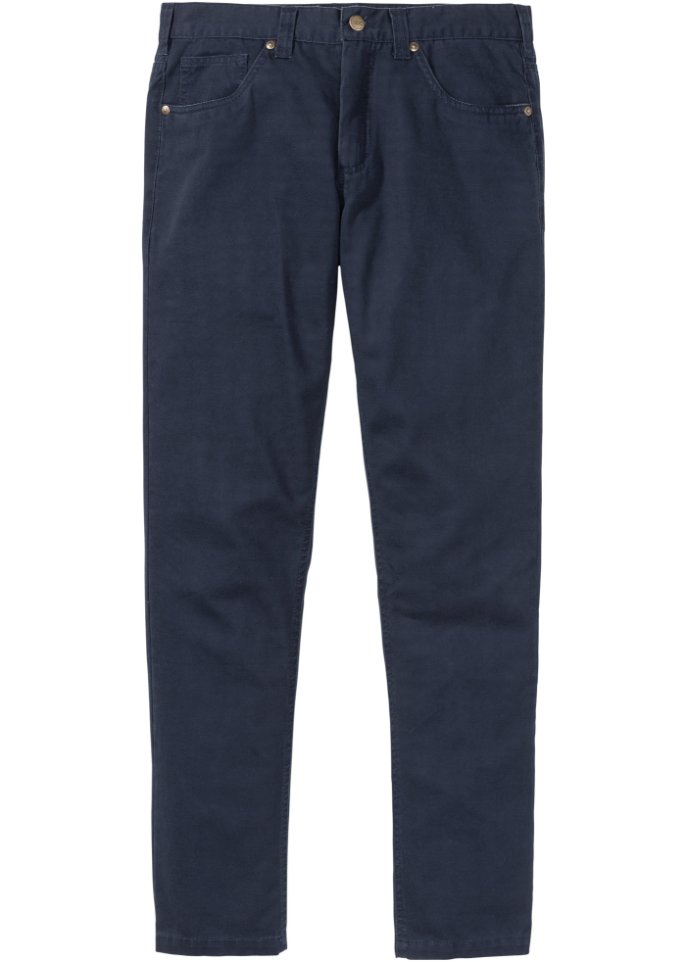Regular Fit Hose, Straight in blau von vorne - bpc bonprix collection