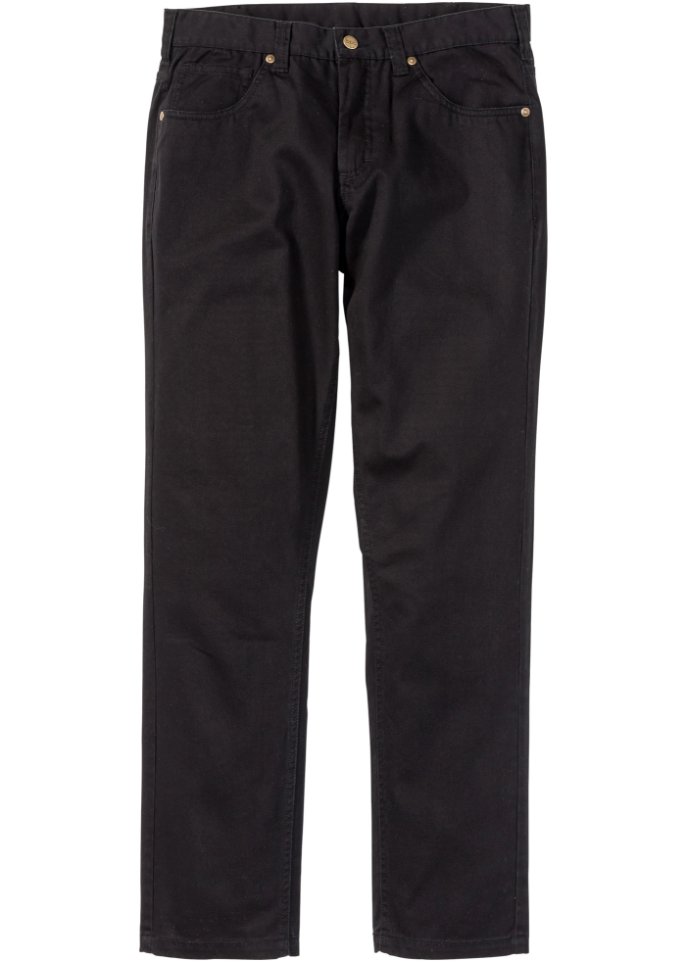 Regular Fit Hose, Straight in schwarz von vorne - bpc bonprix collection