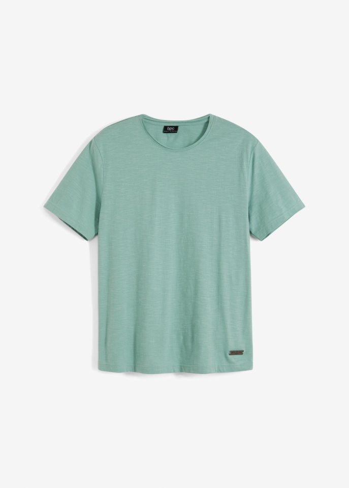 T-Shirt aus Bio Baumwolle in grün von vorne - bpc bonprix collection