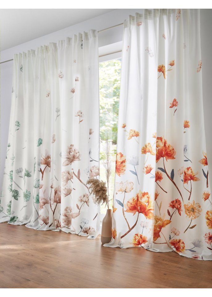 Blickdichter Vorhang mit schönem | - Design bonprix Wohnen