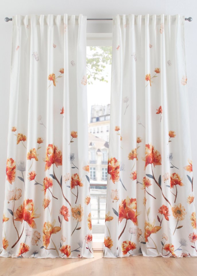 Blickdichter Vorhang mit schönem Design - bonprix | Wohnen