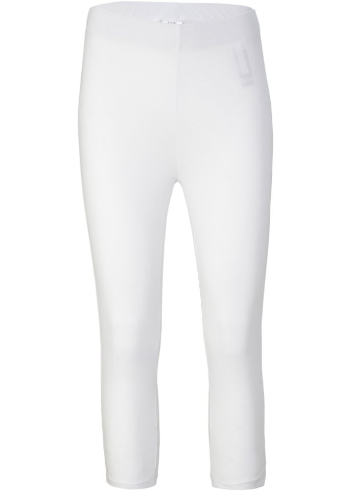 Capri-Leggings mit Komfortbund in weiß von vorne - bpc bonprix collection