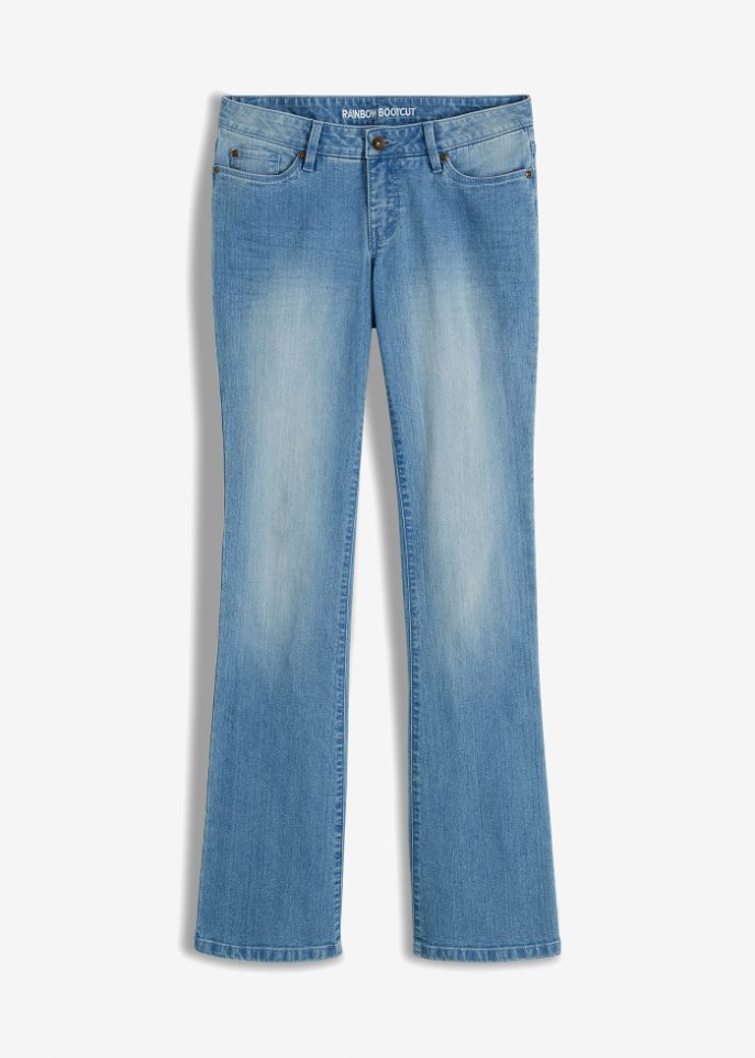 Bootcut-Jeans in blau von vorne - RAINBOW