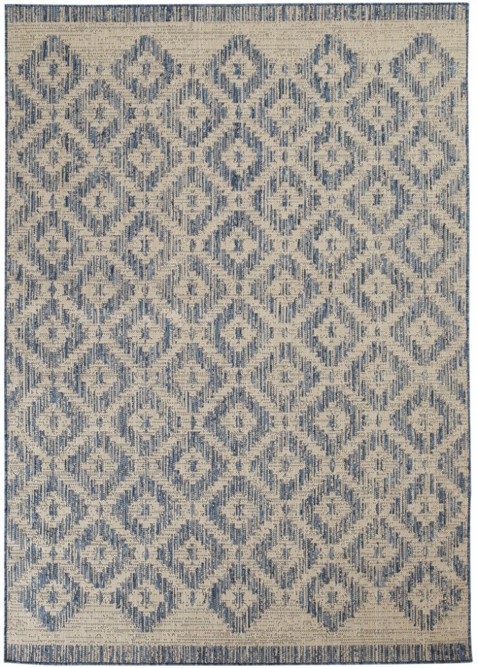 In-und Outdoor Teppich mit dezenter Musterung in blau - bpc living bonprix collection
