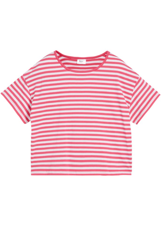 Mädchen T-Shirt aus Bio Baumwolle in pink von vorne - bpc bonprix collection