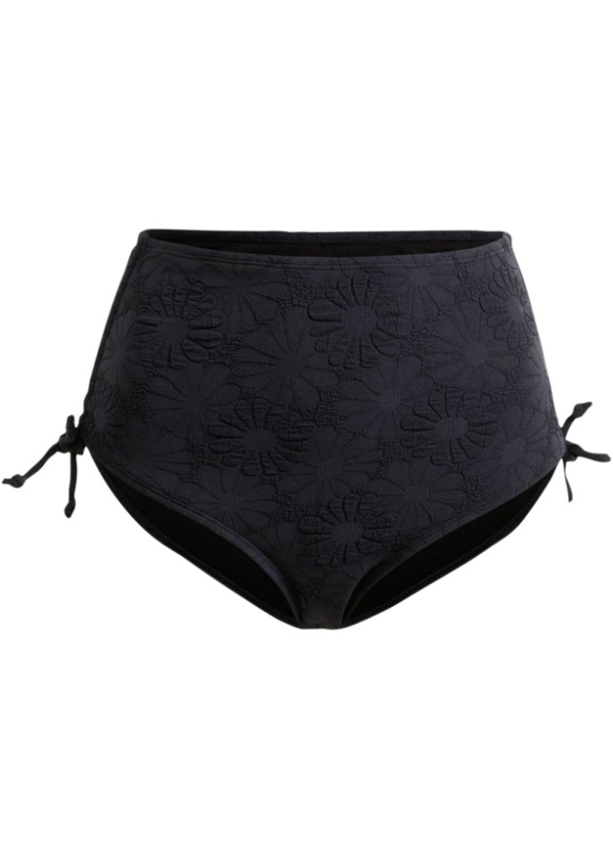 High Waist Bikinihose  in schwarz von vorne - bpc bonprix collection