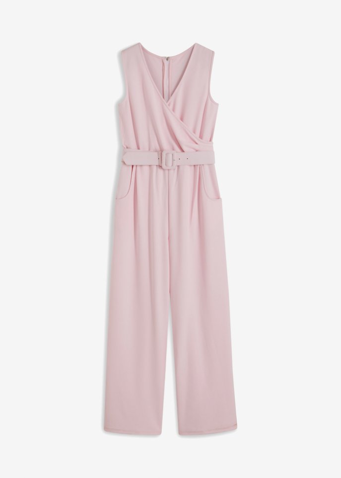 Overall mit Gürtel  in rosa von vorne - BODYFLIRT boutique
