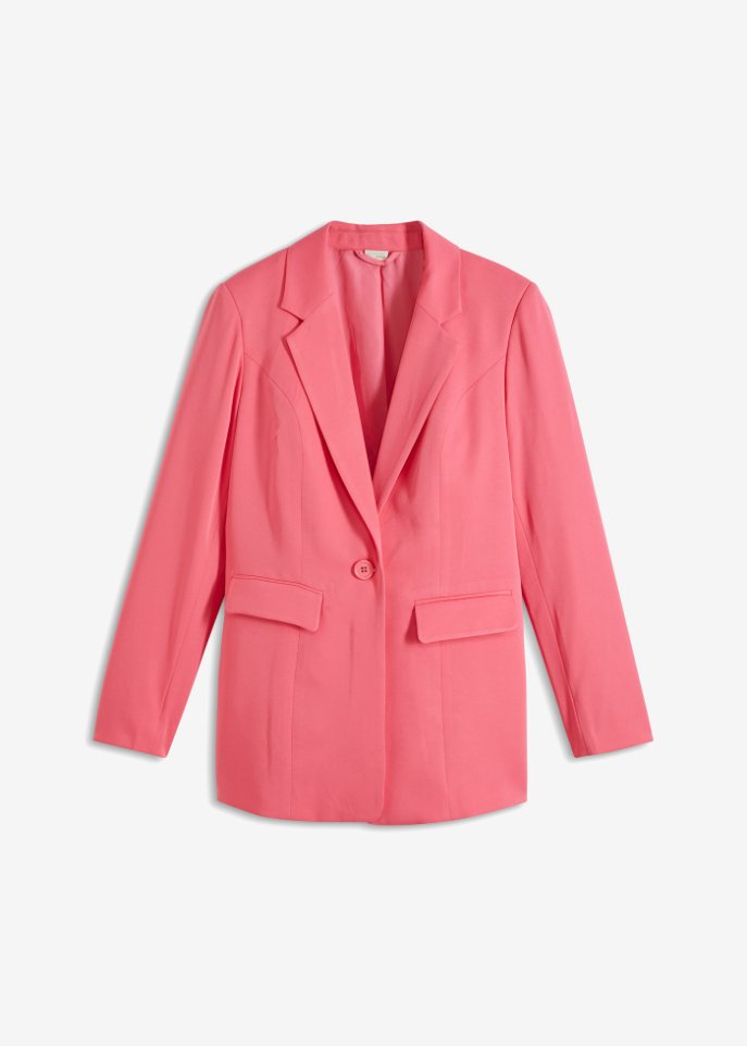 Oversized Blazer in pink von vorne - BODYFLIRT boutique