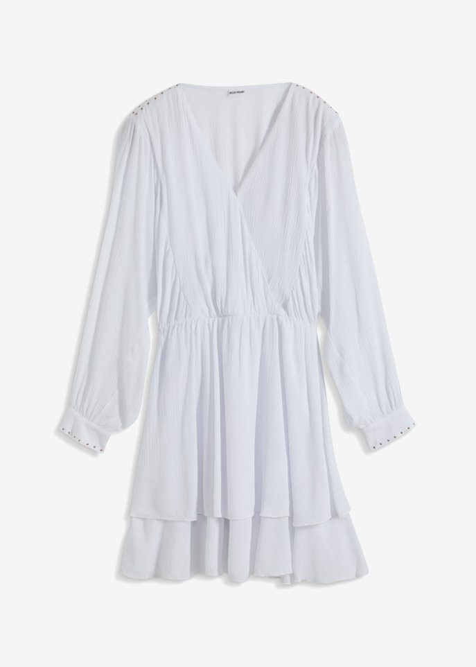 Kleid in weiß von vorne - BODYFLIRT