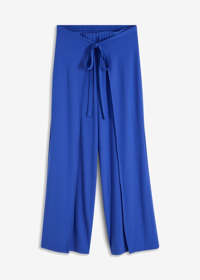 Weite Jersey-Hose  in blau von vorne - BODYFLIRT