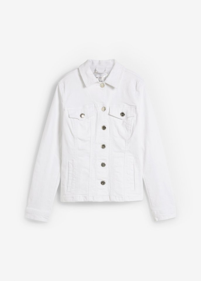 Jeansjacke in weiß von vorne - bpc selection