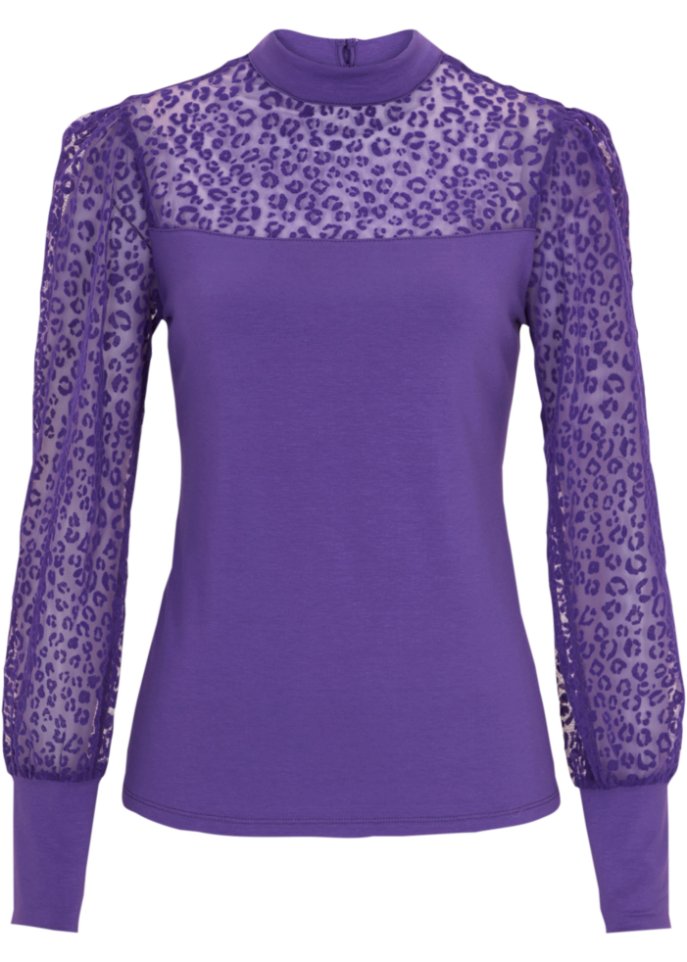 Shirt in lila von vorne - bpc selection
