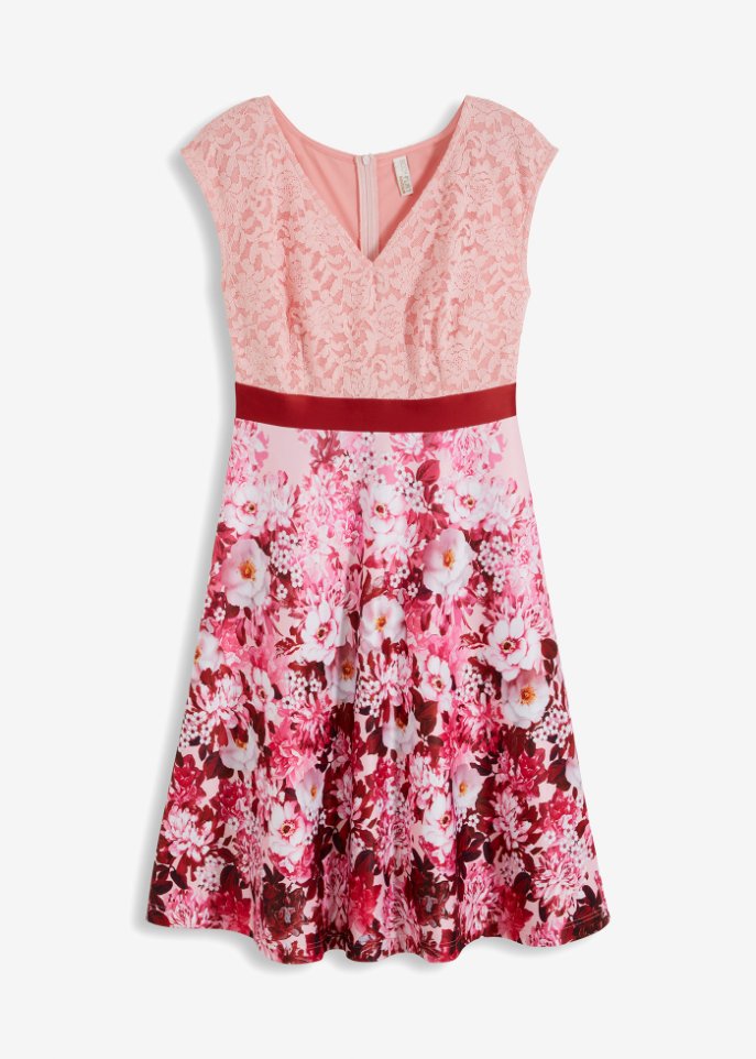 Träger- Kleid in rosa von vorne - BODYFLIRT boutique
