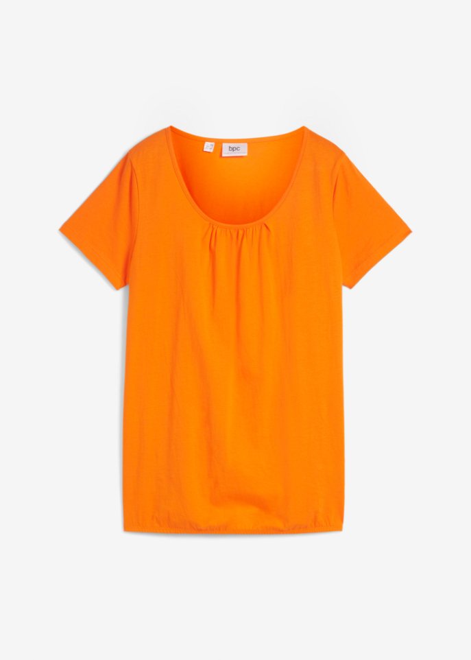 Baumwoll - Shirt, Kurzarm in orange von vorne - bpc bonprix collection