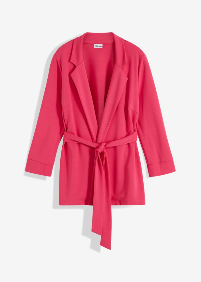 Jersey-Blazer in pink von vorne - BODYFLIRT