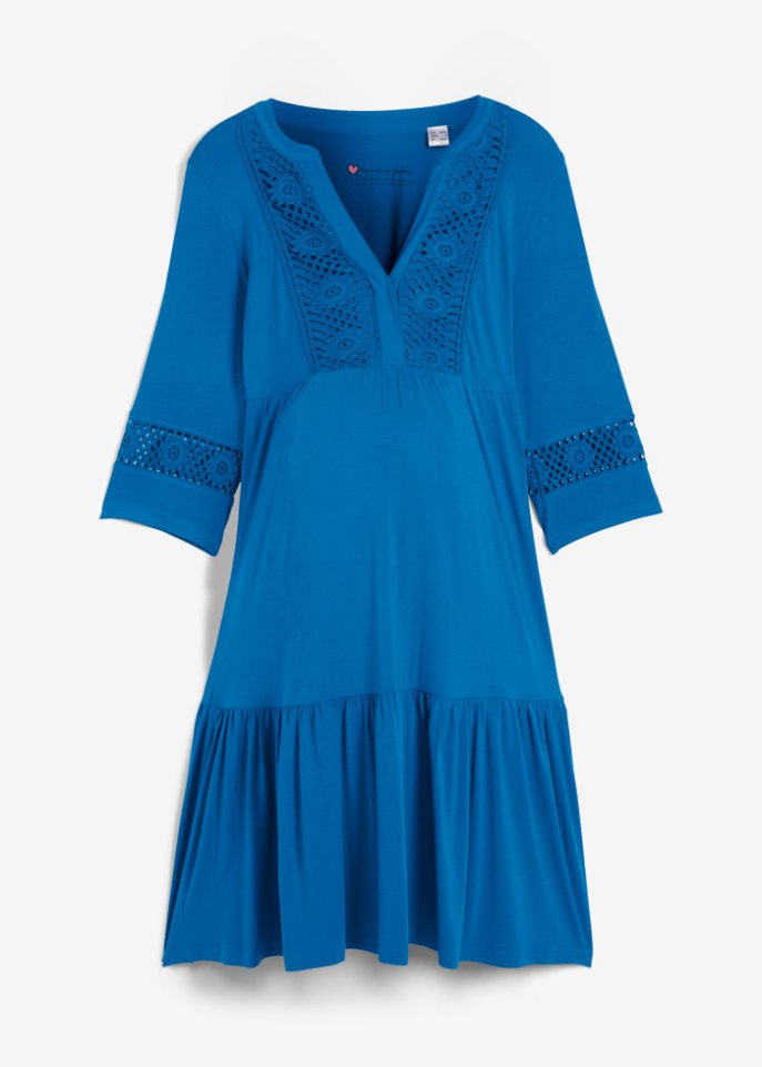 Umstands-Tunika-Kleid / Still-Tunika-Kleid in blau von vorne - bpc bonprix collection