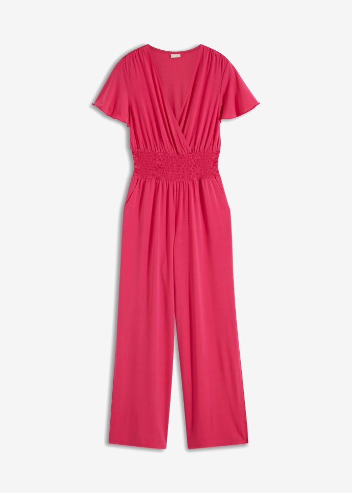Jersey-Overall  in pink von vorne - BODYFLIRT boutique
