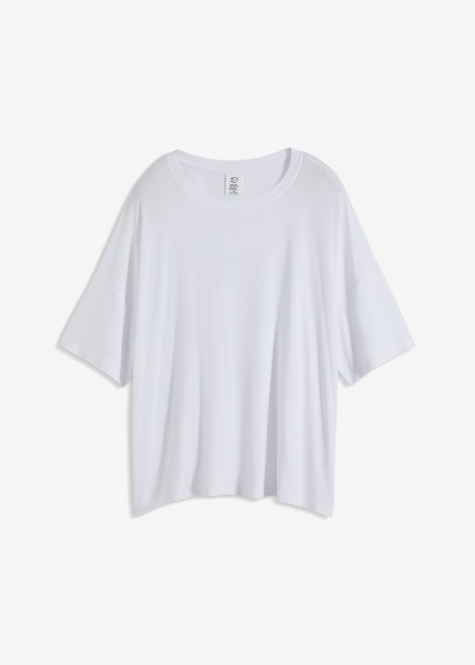 fließendes Oversize-Shirt in weiß von vorne - bpc bonprix collection
