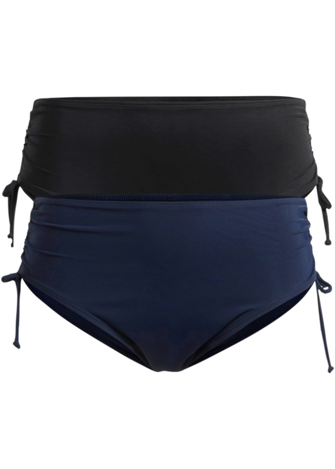 Shape Bikinihose (2er Pack) aus recyceltem Polyamid leichte Formkraft in schwarz von vorne - bpc bonprix collection