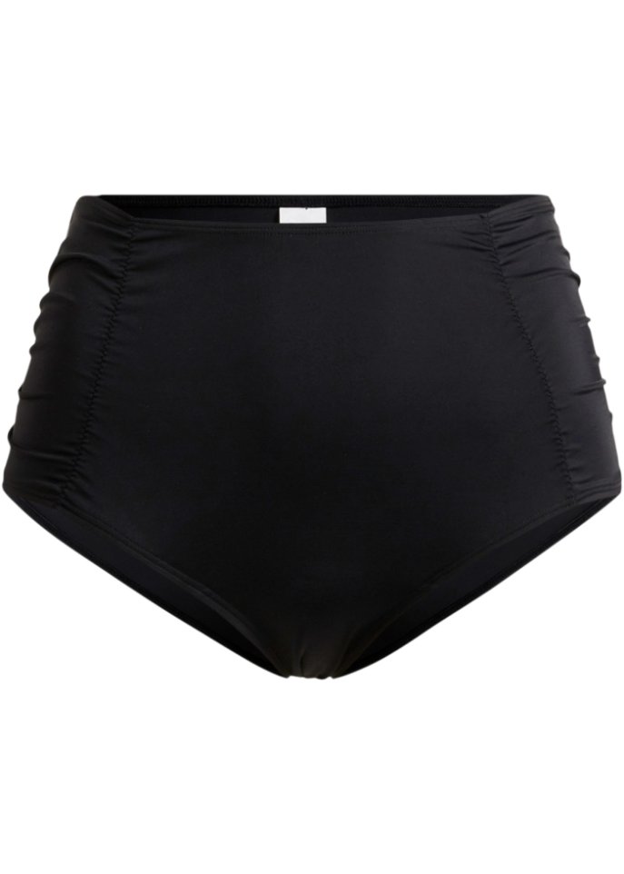 High Waist Bikinihose in schwarz von vorne - bpc bonprix collection