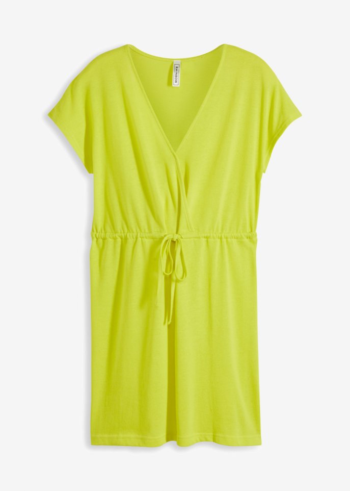 Kleid in Jersey-Strick in grün von vorne - RAINBOW
