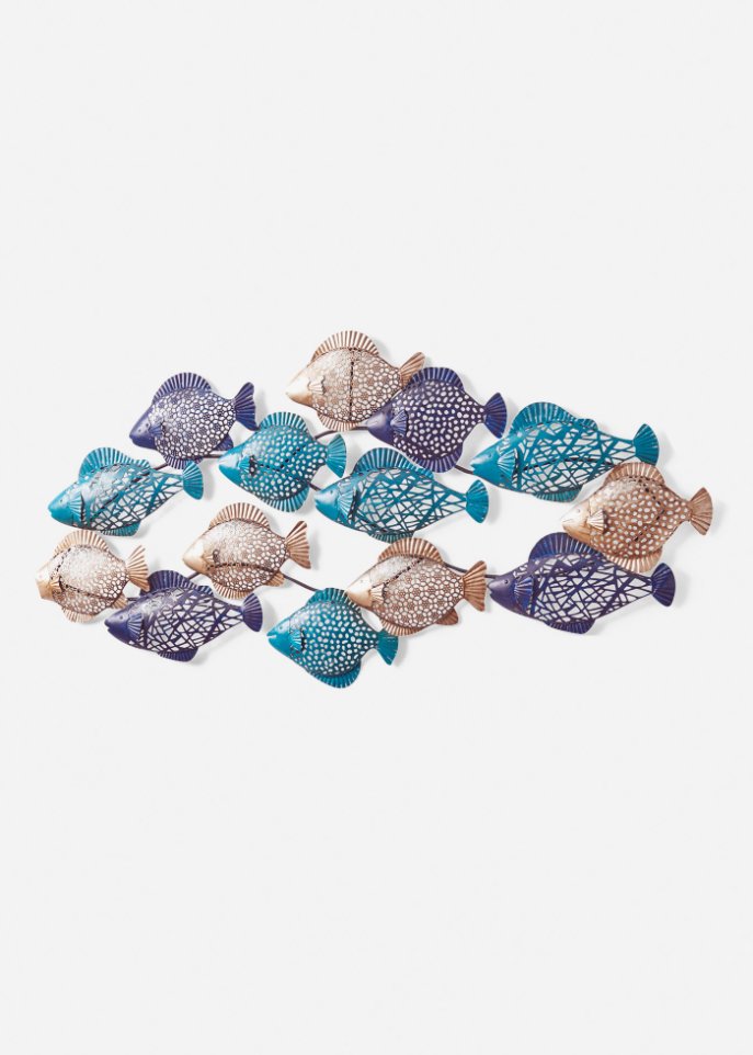 Wanddeko  Fischschwarm in blau - bpc living bonprix collection