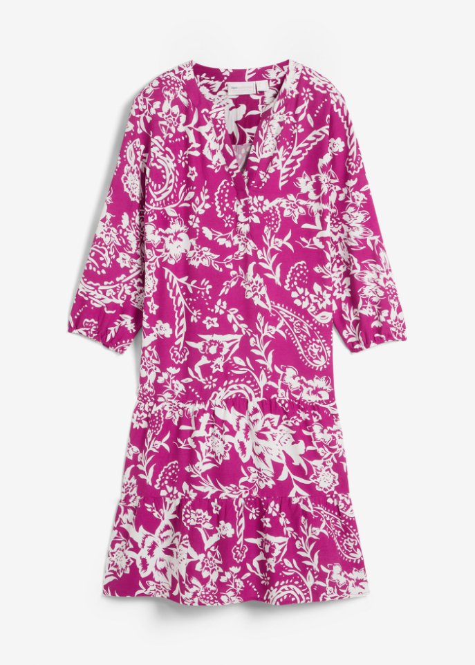 Viskose Kleid bdruckt in lila von vorne - bpc selection