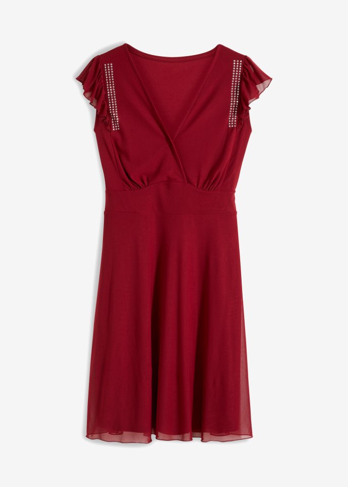Kleid in rot von vorne - BODYFLIRT