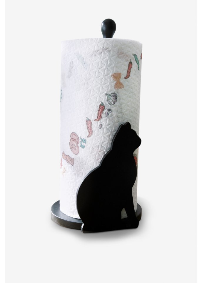Küchenrollenhalter mit Katze in schwarz - bpc living bonprix collection
