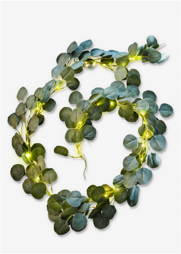 LED-Kunstblumengirlande mit Eukalyptusblättern in grün - bpc living bonprix collection