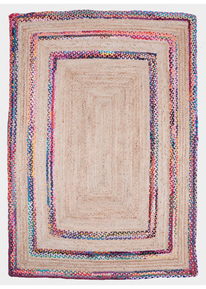Kelim-Teppich mit bunten Streifen in beige - bpc living bonprix collection