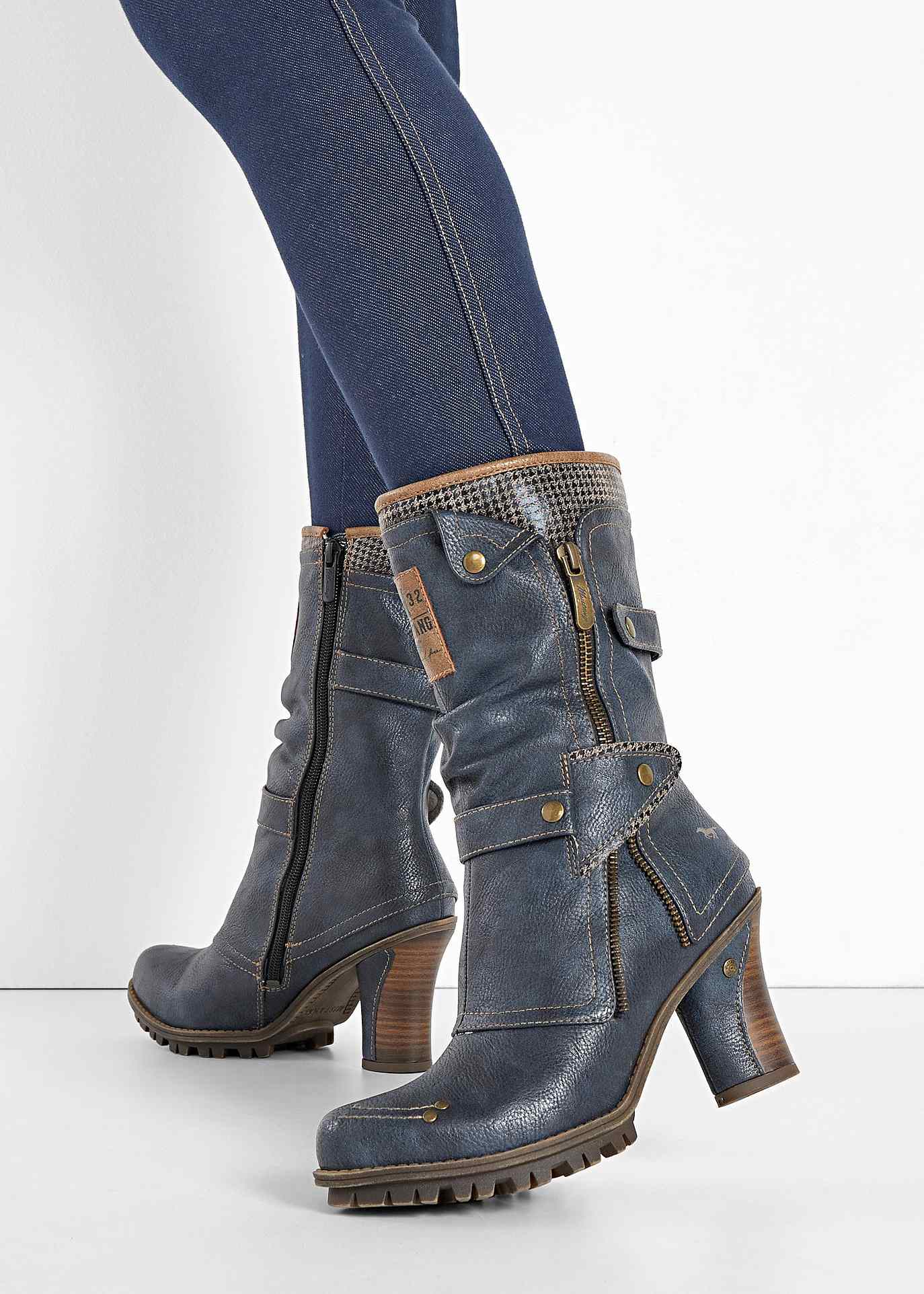 mustang wedge boots