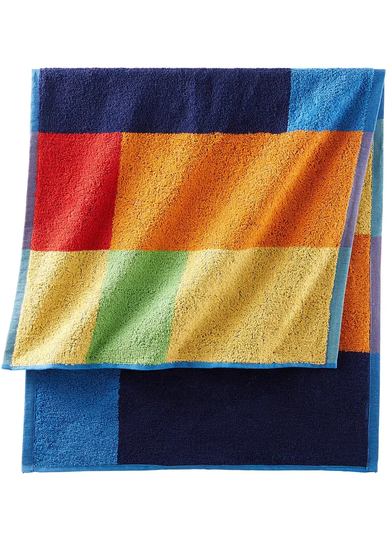 Handtuch mit quadratischem Muster in orange - bpc living bonprix collection