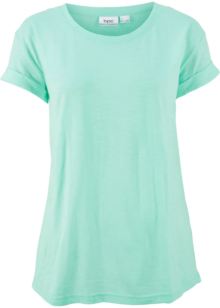 Boxy-Shirt, Kurzarm in grün von vorne - bonprix