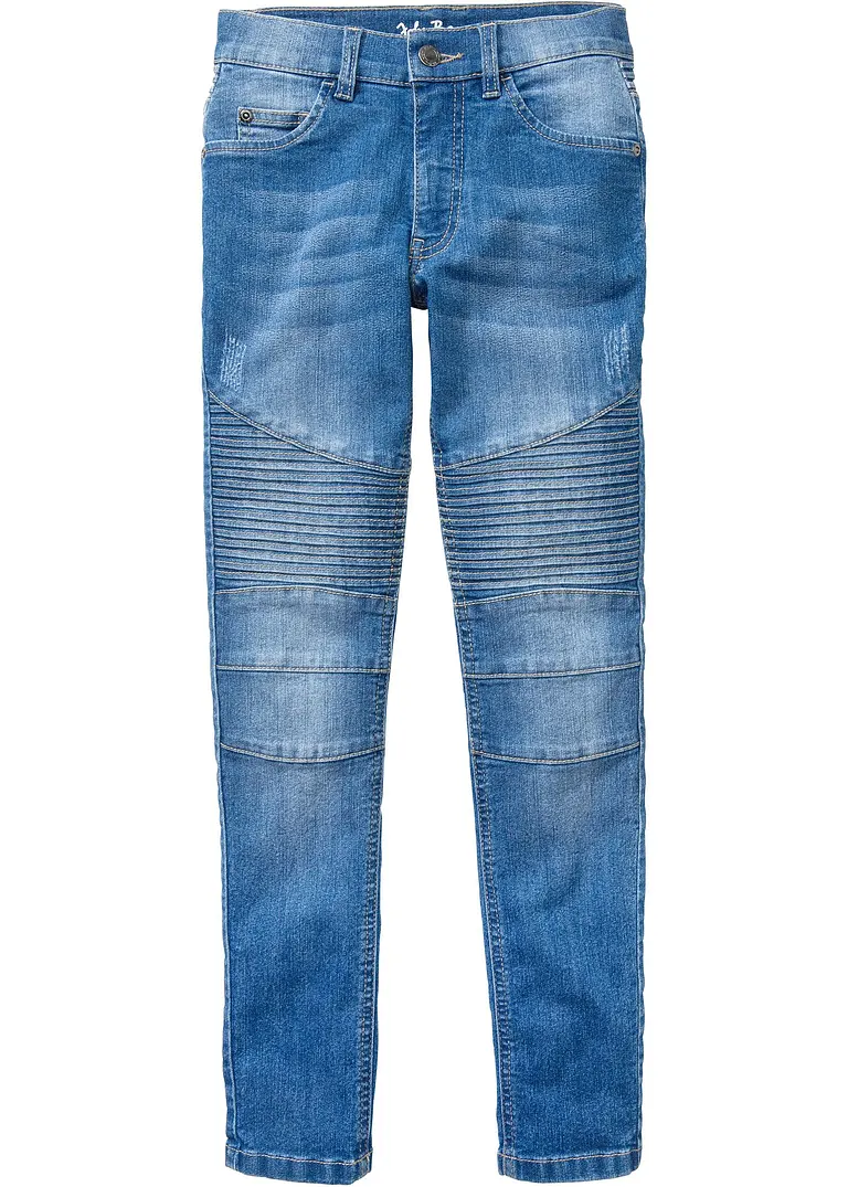 Stretch-Jeans, Skinny Fit in blau von vorne - bonprix