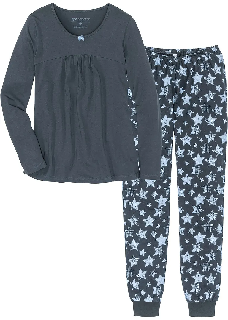 Pyjama in blau von vorne - bpc selection