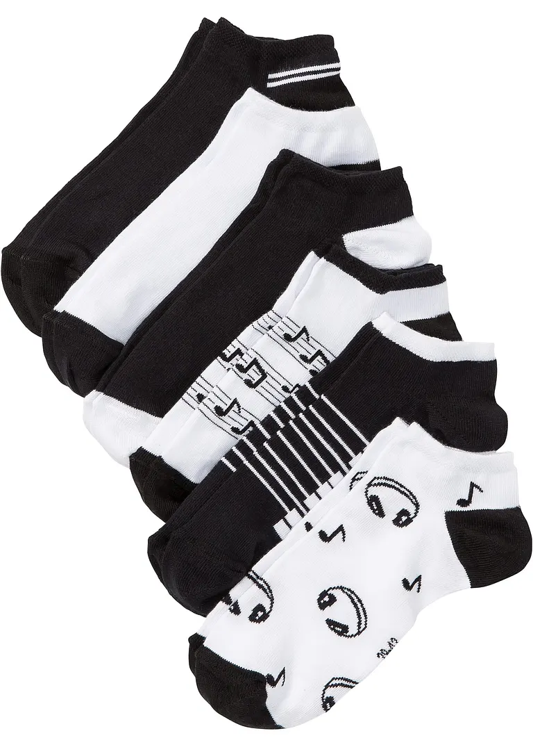 bonprix Kurzsocken mit Bio-Baumwolle (6er Pack)