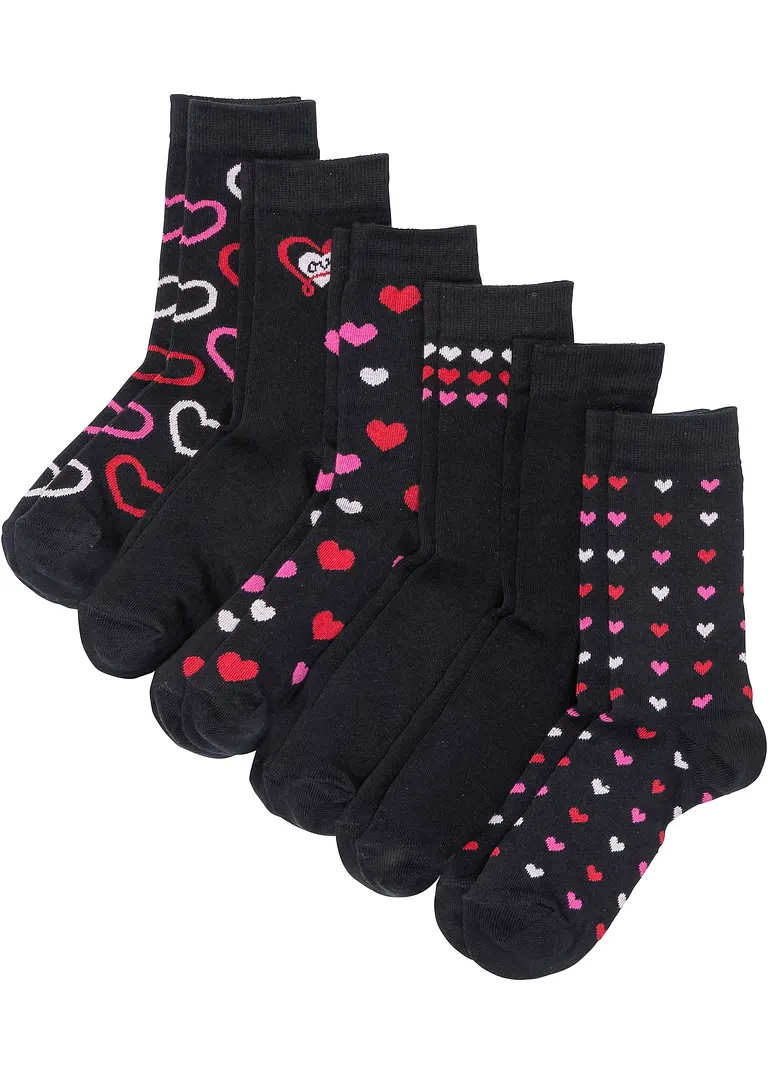 bonprix Damen Socken mit Bio-Baumwolle (6er Pack)