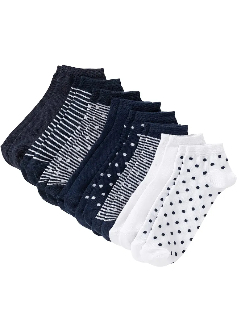 bonprix Sneakersocken mit Bio-Baumwolle (8er Pack)