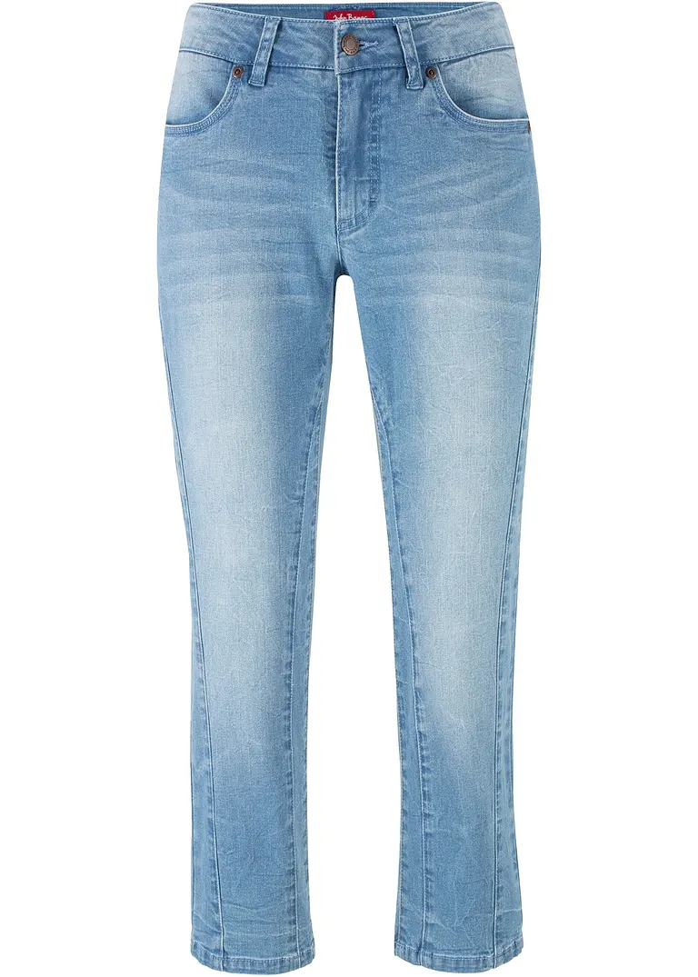 7/8-Ultra-Soft-Jeans in blau von vorne - bonprix