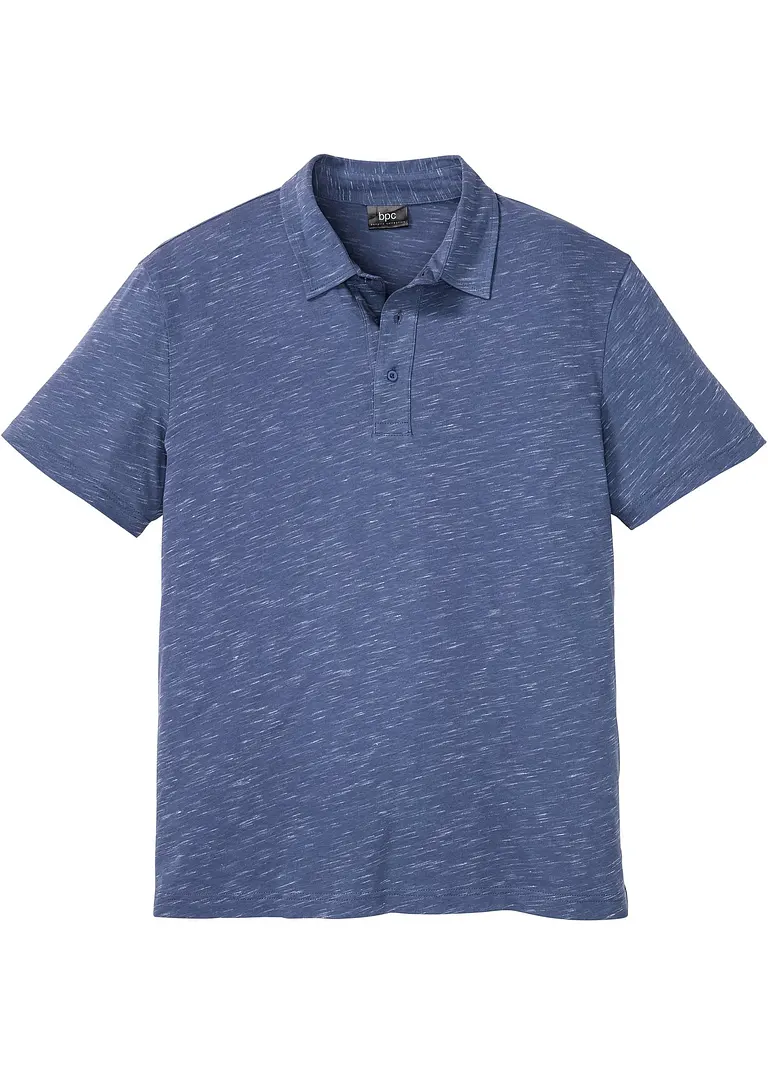 Poloshirt, Kurzarm in blau von vorne - bonprix