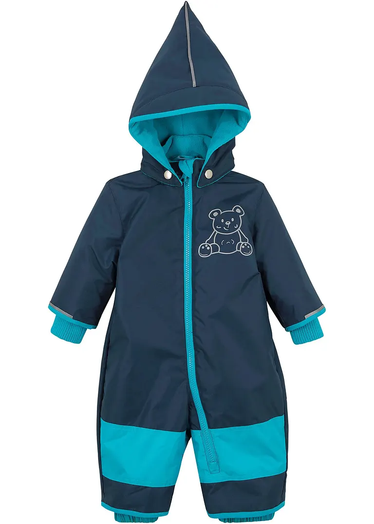 Baby Schneeoverall in blau von vorne - bpc bonprix collection