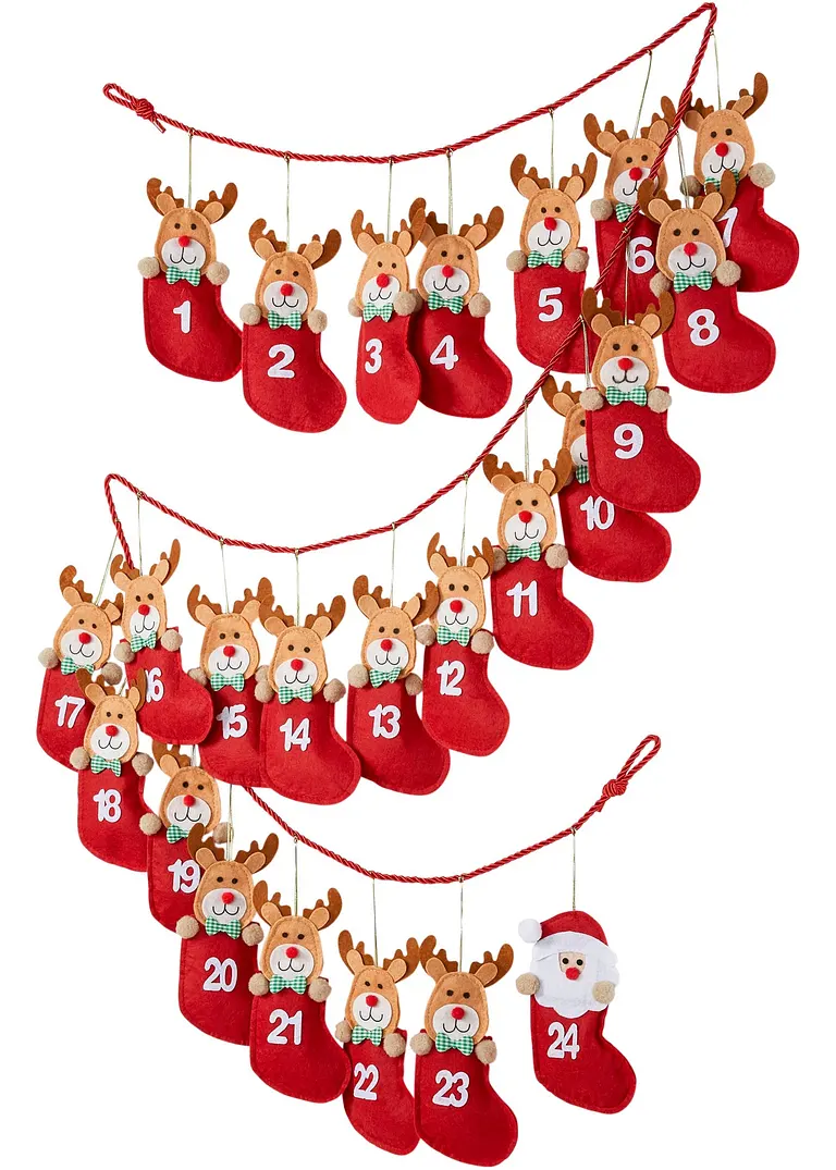 Adventskalender mit 24 Beutel - bonprix