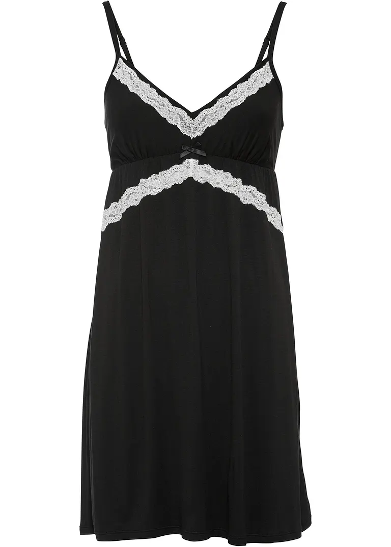 Negligé in schwarz - bonprix