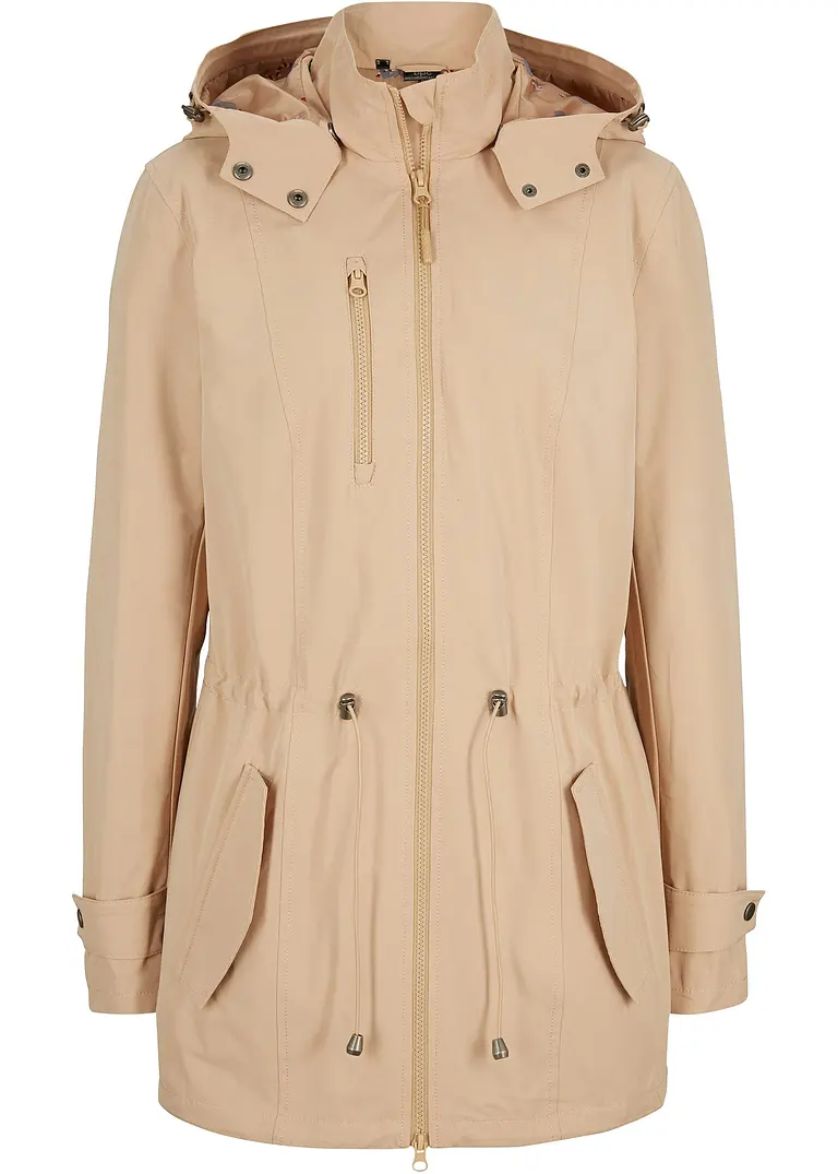 Parka in beige von vorne - bonprix