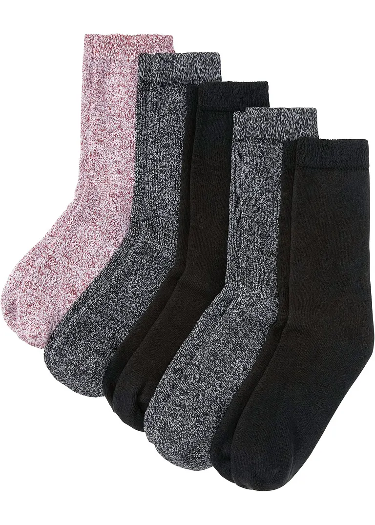 bpc bonprix collection Thermo Frottee Socken mit Bio-Baumwolle (5er Pack)